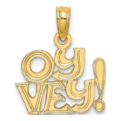 10K Yellow Gold OY VEY Pendant