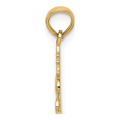 10K Yellow Gold Princess Number 1 Pendant – view 3