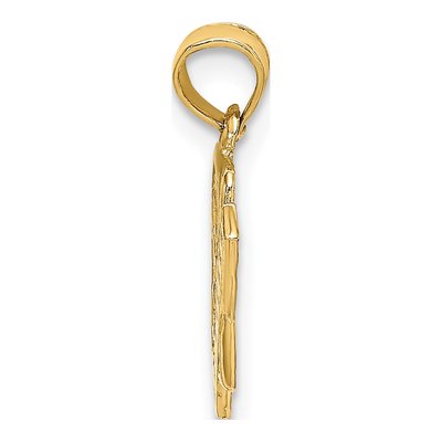 10K Yellow Gold School Book Ruler Charm – view 3