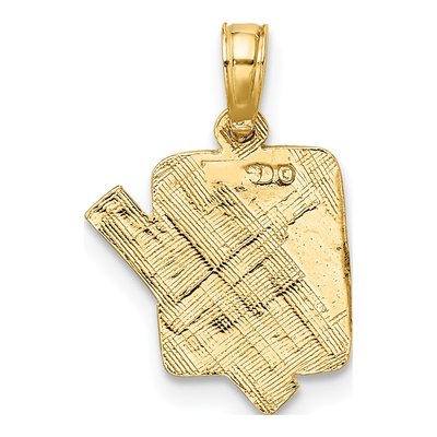 10K Yellow Gold School Book Ruler Charm – view 5
