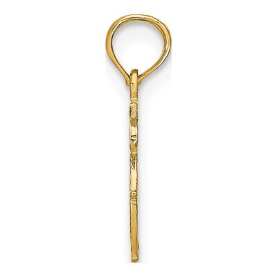 10K Yellow Gold Aries Zodiac Pendant – view 3