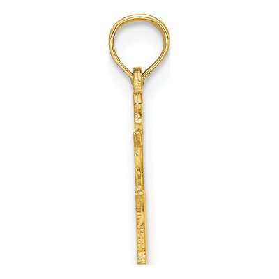 10K Yellow Gold Virgo Zodiac Pendant – view 2