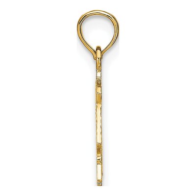 10K Yellow Gold Libra Zodiac Pendant – view 3