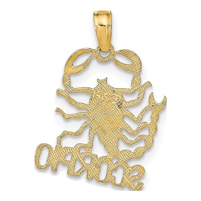 10K Yellow Gold Scorpio Zodiac Pendant – view 5