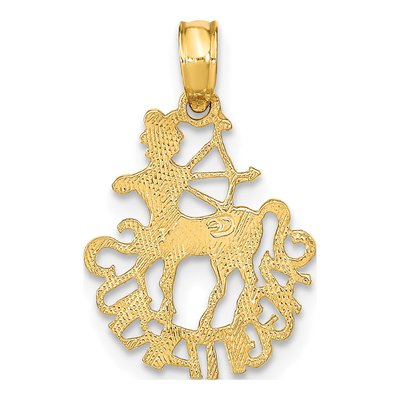 10K Yellow Gold Sagittarius Zodiac Charm – view 5