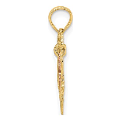 10K Two-Tone Gold LOVE Heart Pendant – view 3
