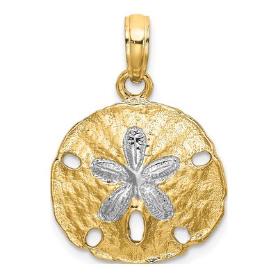 10K Yellow Gold Sand Dollar Charm