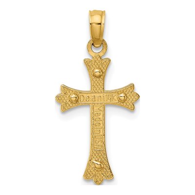 10K Two-Tone Gold Cross Pendant – view 5