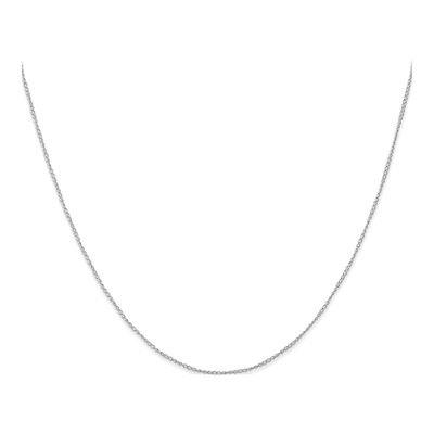 10K White Gold 0.5mm Curb Chain – view 2