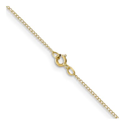 10K Yellow Gold 0.5mm Curb Chain – view 3