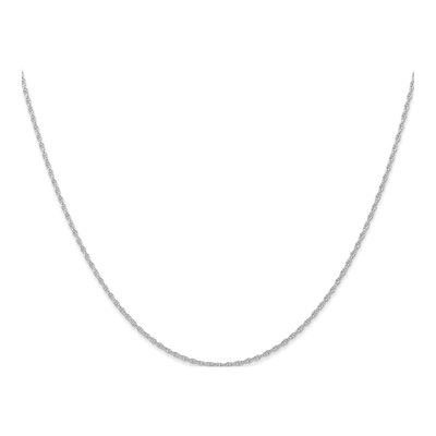 10K White Gold 0.95mm Rope Cable Chain – view 2
