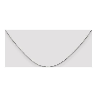 10K White Gold 0.95mm Rope Cable Chain – view 4
