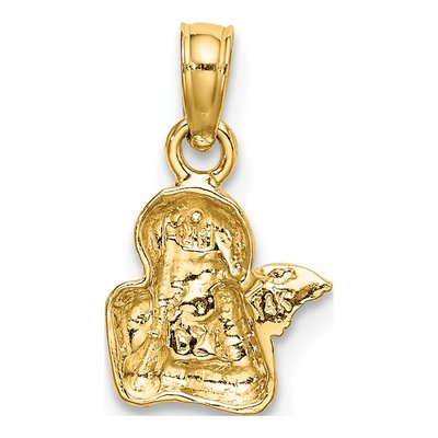 10K Yellow Gold Angel Resting on Elbow Charm – view 5
