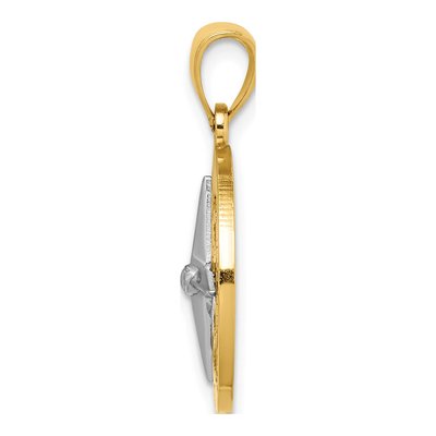 10K Yellow Gold Nautical Compass Charm – view 3