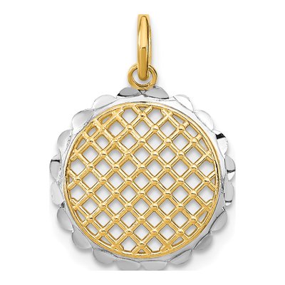 10K Yellow Gold Sunflower Detail Pendant