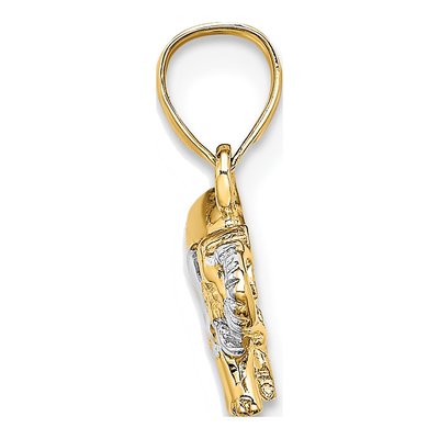 10K Yellow Gold Small Elephant Charm – view 2