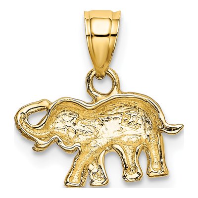 10K Yellow Gold Small Elephant Charm – view 4