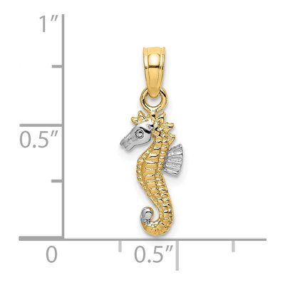10K Yellow Gold Seahorse Charm – view 4
