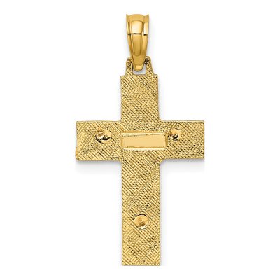 10K Two-Tone Gold Latin Crucifix Pendant – view 5