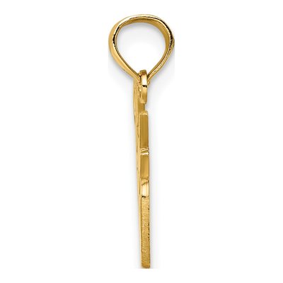 10K Yellow Gold Officer Script Charm – view 3