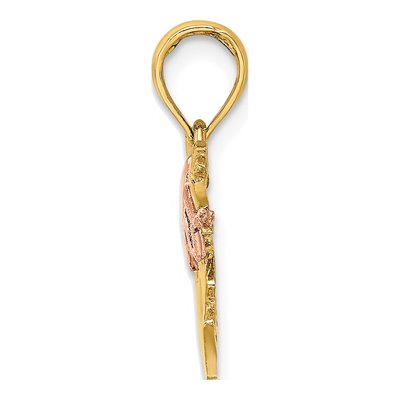10K Two-Tone Gold Rocking Horse Pendant – view 3