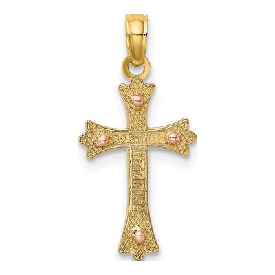 10K Two-Tone Gold Cross Pendant – view 5