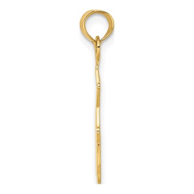 10K Yellow Gold I Heart My Sheriff Charm – view 3