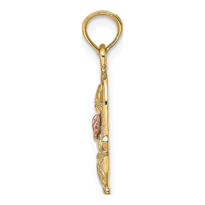 10K Two-Tone Gold Cat Basket Charm – view 3