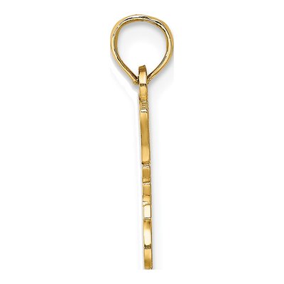10K Yellow Gold I Heart My Police Dad Charm – view 3