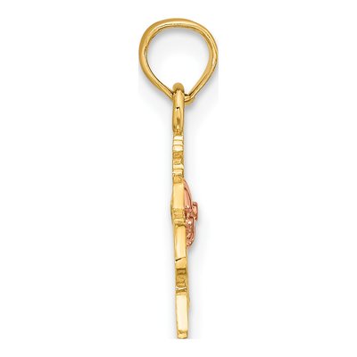10K Two-Tone Gold Granddaughter Number 1 Pendant – view 3