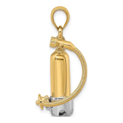 10K Yellow Gold Scuba Tank Pendant – view 2