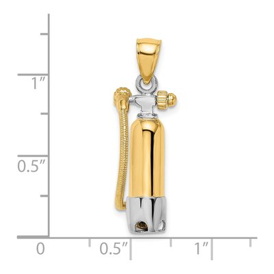 10K Yellow Gold Scuba Tank Pendant – view 3