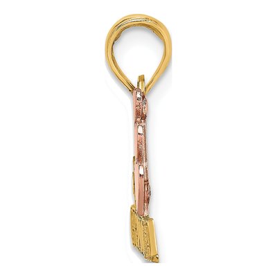 10K Two-Tone Gold Grandma Three Hearts Number 1 Charm – view 3
