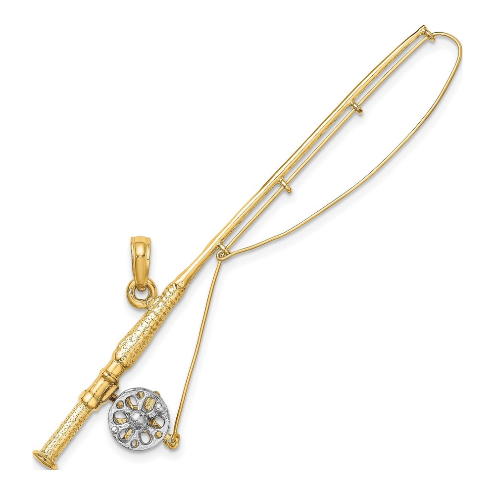 10K Gold Fly Fishing Rod Charm