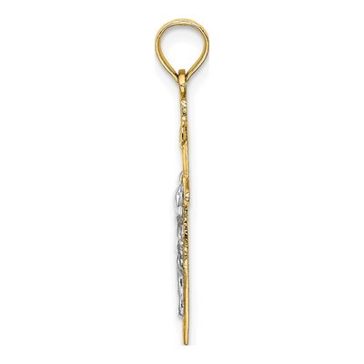 10K Yellow Gold INRI Crucifix Charm – view 3