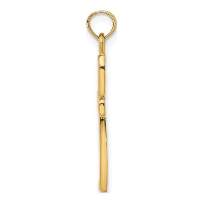 10K Yellow Gold Filigree Cross Charm – view 3