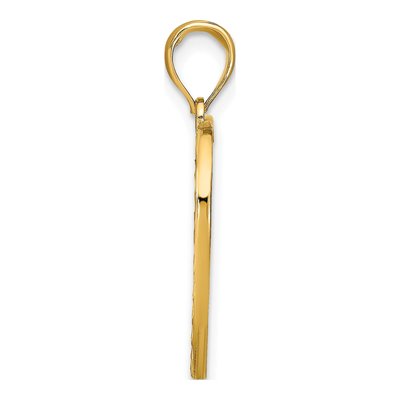 10K Yellow Gold Filigree Heart Charm – view 3
