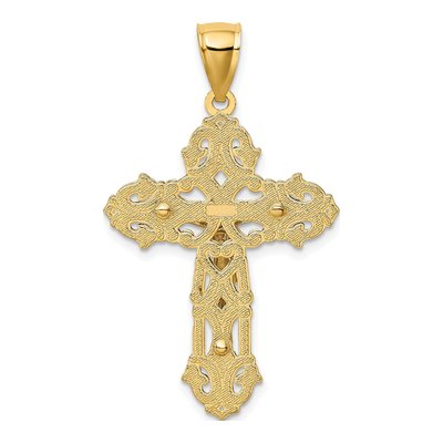 10K Two-Tone Gold Crucifix Charm – view 5