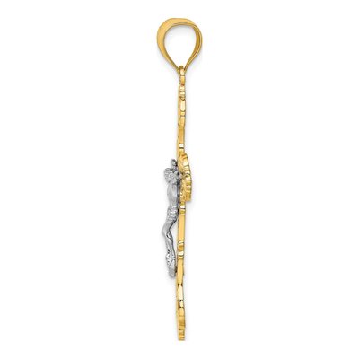 10K Yellow Gold Crucifix Pendant – view 2