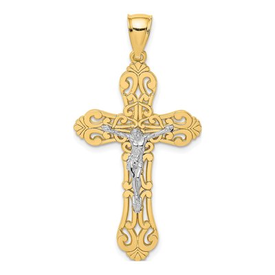 10K Yellow Gold Crucifix Pendant