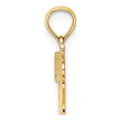 10K Yellow Gold Firefighter's Pendant – view 3