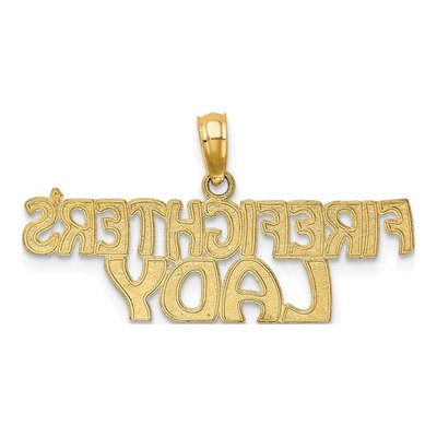 10K Yellow Gold Firefighter's Pendant – view 5