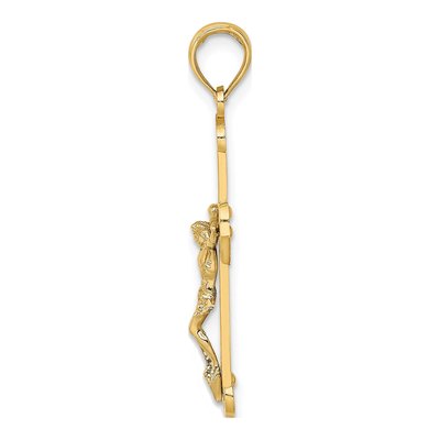 10K Two-Tone Gold Crucifix Pendant – view 3