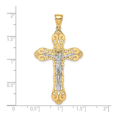 10K Yellow Gold Crucifix Charm – view 3