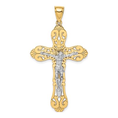 10K Yellow Gold Crucifix Charm