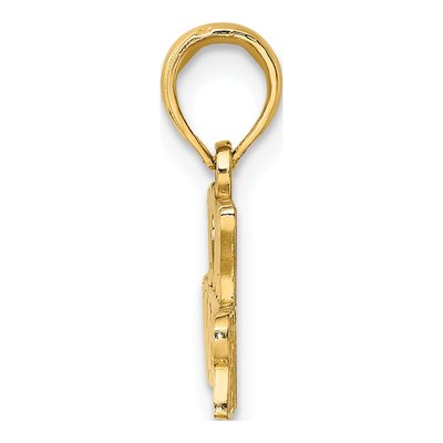 10K Yellow Gold I Heart My Firefighter Charm – view 3