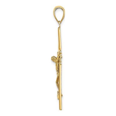 10K Yellow Gold Crucifix Pendant – view 3