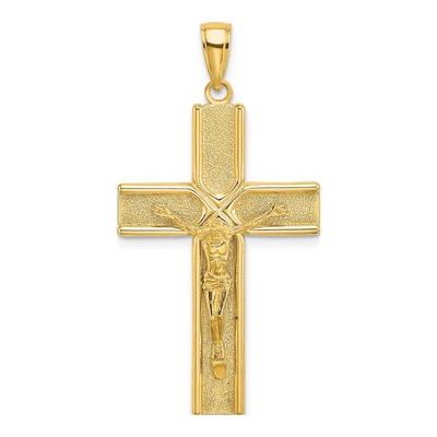 10K Yellow Gold Crucifix Pendant