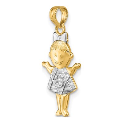 10K Yellow Gold Girl Charm – view 5