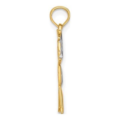 10K Yellow Gold Textured Boy Pendant – view 3